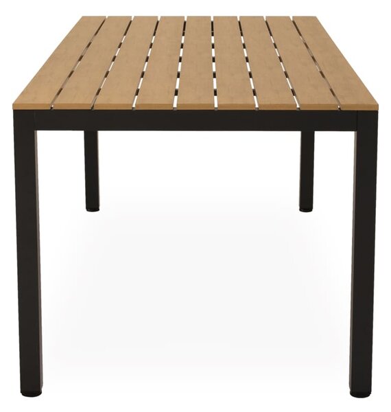 MUZZA Záhradný jedálenský stôl HYACINT 180 x 86 cm čierny