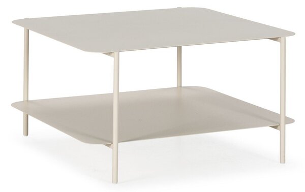 Krémovobiely kovový konferenčný stolík 70x73 cm Beatrix – MOME