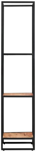 REGÁL, čierna, medová, železo, akácia, 37/184/42 cm MID.YOU - Online Only drobný nábytok, Online Only