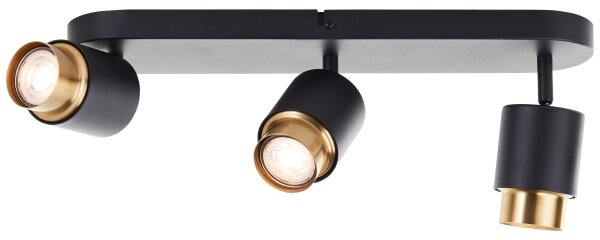 Brilliant - LED bodové svietidlo COVELO 3xGU10/5W/230V čierna/zlatá