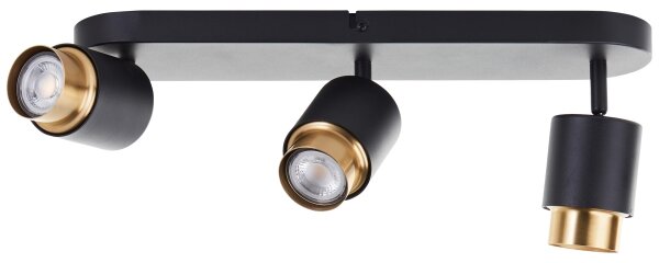 Brilliant - LED bodové svietidlo COVELO 3xGU10/5W/230V čierna/zlatá