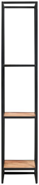 REGÁL, čierna, medová, železo, akácia, 37/184/42 cm MID.YOU - Online Only drobný nábytok, Online Only