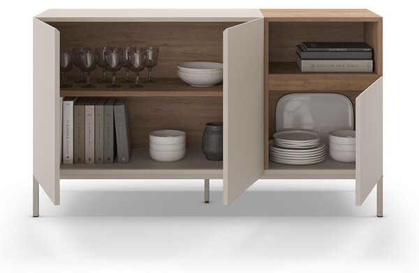 MUZZA Komoda KATRIN 140 x 42 cm krémová