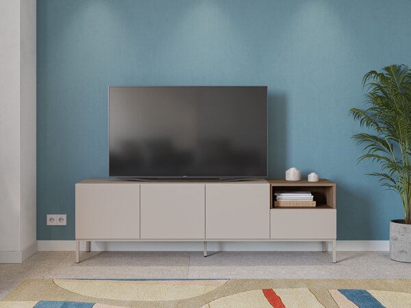 MUZZA TV skrinka KATRIN 180 x 42 cm krémová