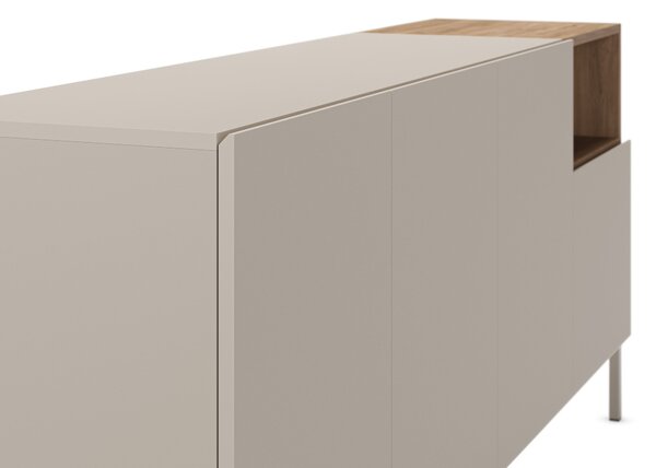 MUZZA Komoda KATRIN 180 x 42 cm krémová