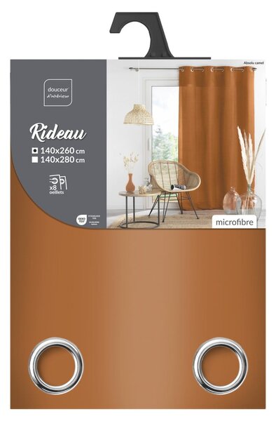 Hnedý záves z mikrovlákna 140x260 cm Absolu – douceur d'intérieur