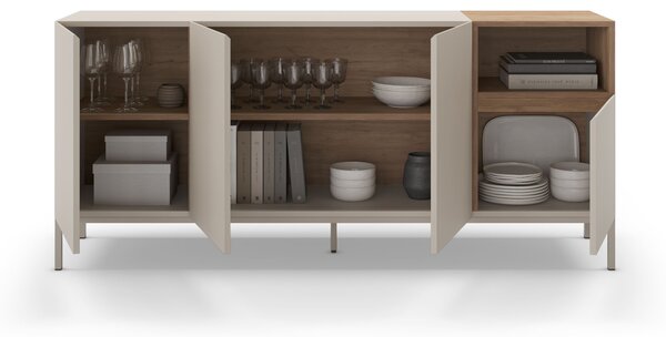 MUZZA Komoda KATRIN 180 x 42 cm krémová