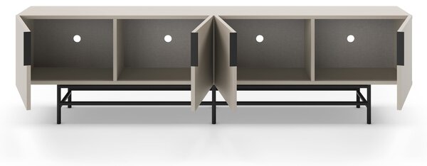 MUZZA TV stolík EDZIO 200 x 55 cm krémový