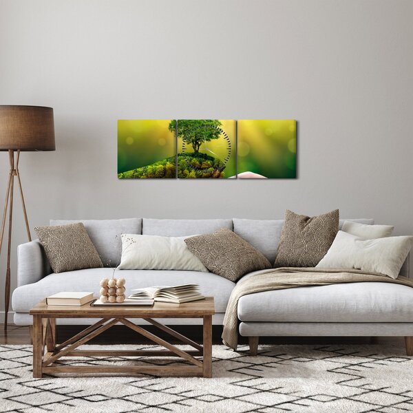 Obraz - Matka krajiny (s hodinami) (90x30 cm)
