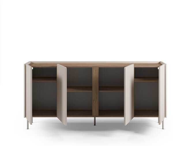 MUZZA Komoda LEMBUT 180 x 41 cm svetlo sivá