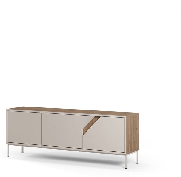MUZZA TV stolík LOU 150 x 55 cm béžový
