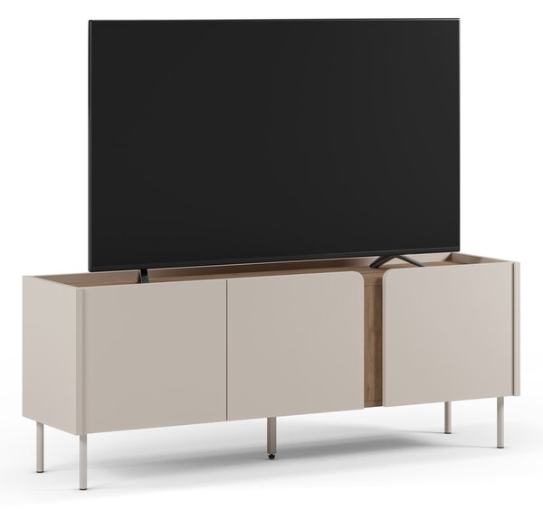 MUZZA TV stolík LEMBUT 140 x 35 cm svetlo sivý