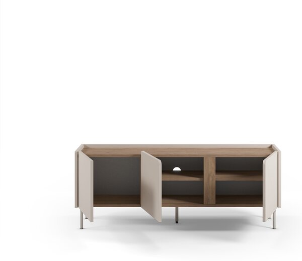 MUZZA TV stolík LEMBUT 140 x 35 cm svetlo sivý