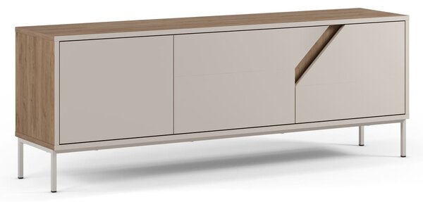 MUZZA TV stolík LOU 150 x 55 cm béžový