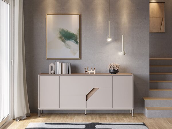 MUZZA Komoda LOU 180 x 80 cm béžová