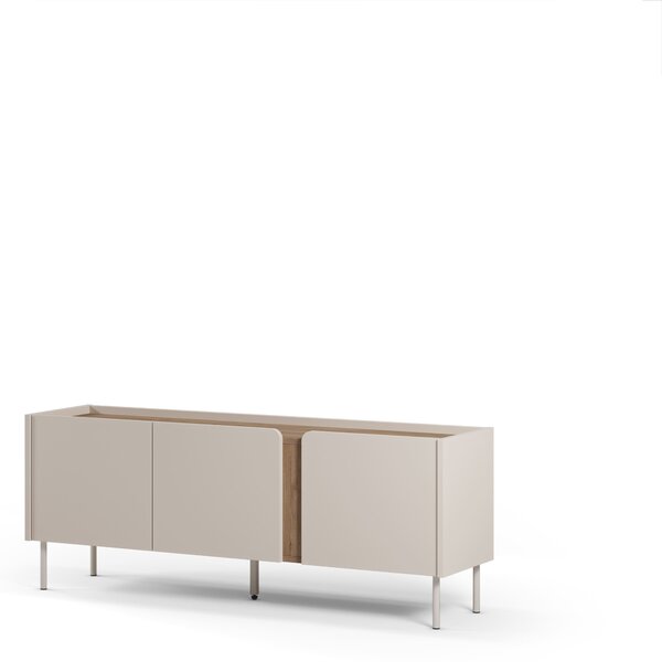 MUZZA TV stolík LEMBUT 140 x 35 cm svetlo sivý