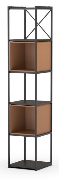 MUZZA Regál LOGAM 36 x 179 cm terakota
