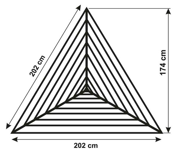 Erga Garden 4000, voľne stojaci 3-ramenný záhradný sušiak na bielizeň 174x202x195 cm, strieborná-modrá, ERG-SEP-10SUSOGRGAR40