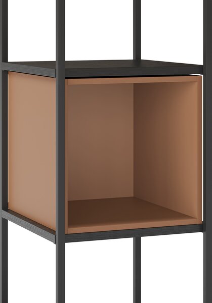 MUZZA Regál LOGAM 36 x 179 cm terakota
