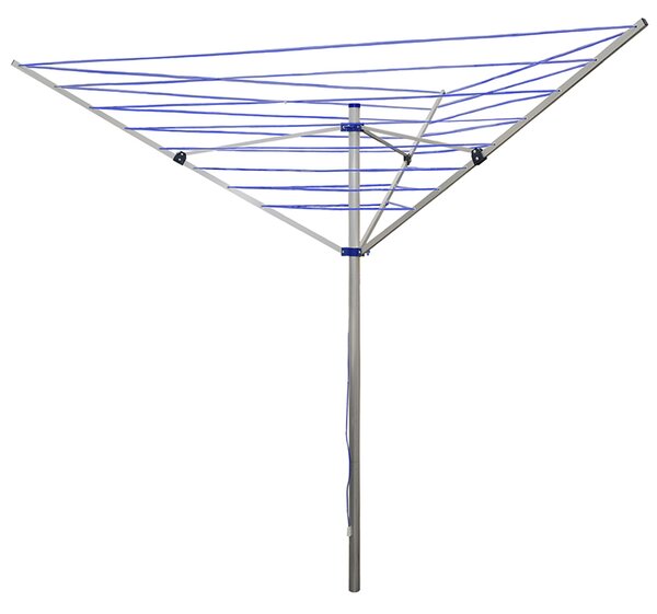 Erga Garden 4000, voľne stojaci 3-ramenný záhradný sušiak na bielizeň 174x202x195 cm, strieborná-modrá, ERG-SEP-10SUSOGRGAR40