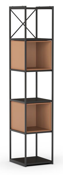 MUZZA Regál LOGAM 36 x 179 cm terakota