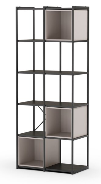 MUZZA Regál LOGAM 70 x 179 cm krémová