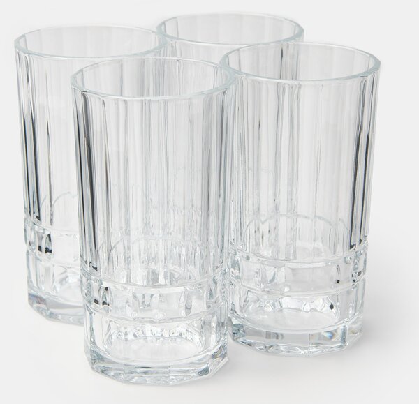 Sinsay - Súprava pohárov s reliéfnym vzorom 4 pack - clear