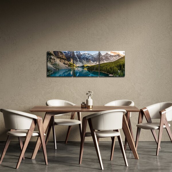 Obraz - Kanada, Národný park Banff, Moraine Lake (s hodinami) (90x30 cm)