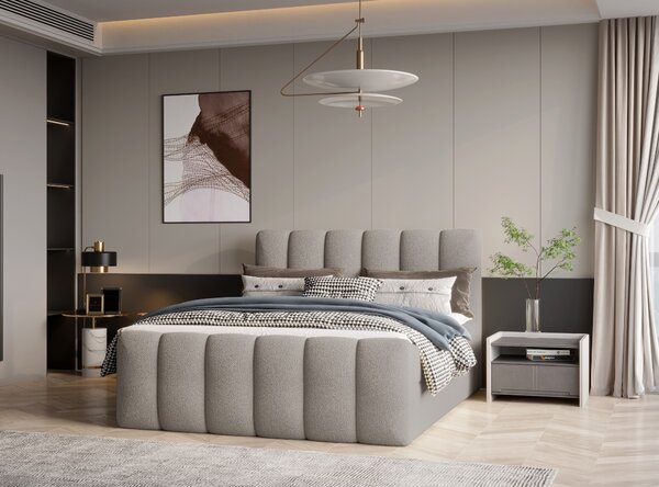 Čalúnená kontinentálna posteľ SOLANGE 140 x 200
