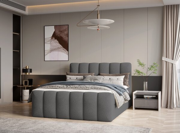 Čalúnená kontinentálna posteľ SOLANGE 140 x 200