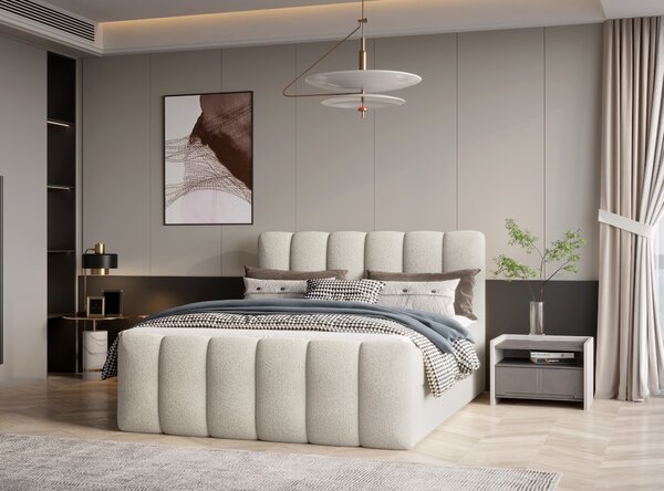 Čalúnená kontinentálna posteľ SOLANGE 140 x 200