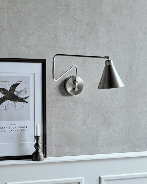 MUZZA Nástenná lampa PERAK 76 cm strieborná
