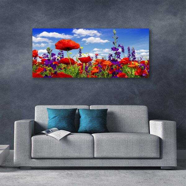 Obraz na plátne Tulipány rastlina 125x50 cm
