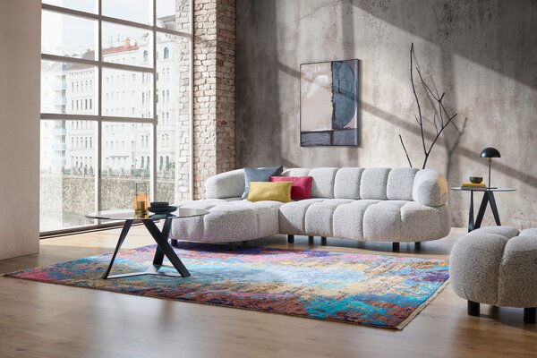 ROHOVÁ SEDAČKA, textil, sivobéžová Welnova - Sedačky