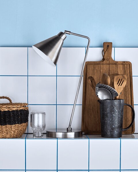 MUZZA Stolná lampa PERAK strieborná