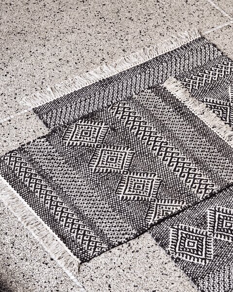MUZZA Koberec KARPET 90 x 60 cm čierny