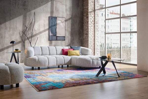 ROHOVÁ SEDAČKA, textil, sivobéžová Welnova - Sedačky