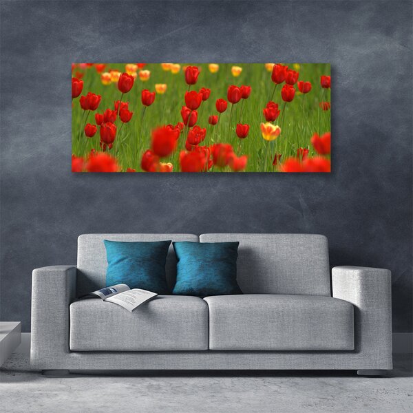 Obraz na plátne Tulipány rastlina 125x50 cm
