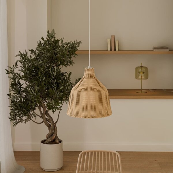 MUZZA Závesná lampa TEBE Ø 25 cm prírodná