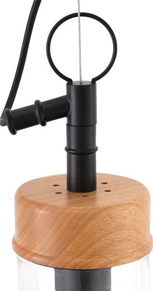 MUZZA Závesná lampa LIAR Ø 10 cm priehľadná