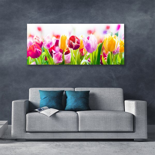 Obraz na plátne Tulipány kvety 125x50 cm