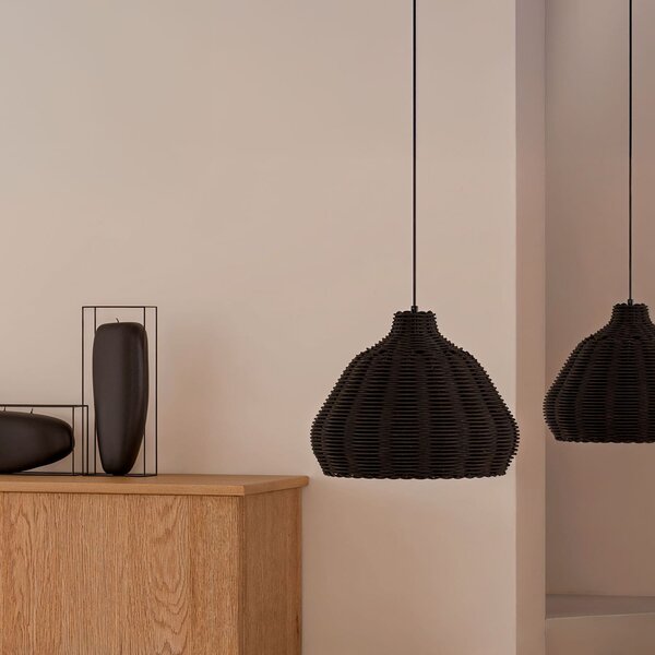 MUZZA Závesná lampa RASER Ø 30 cm čierna