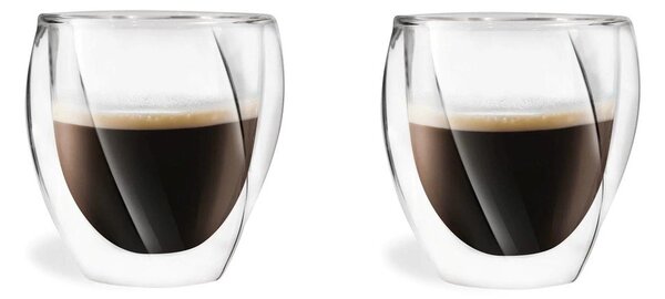 Dvojstenné hrnčeky na cappuccino v súprave 2 ks 250 ml Cristallo – Vialli Design