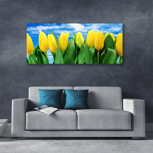 Obraz na plátne Tulipány kvety 125x50 cm