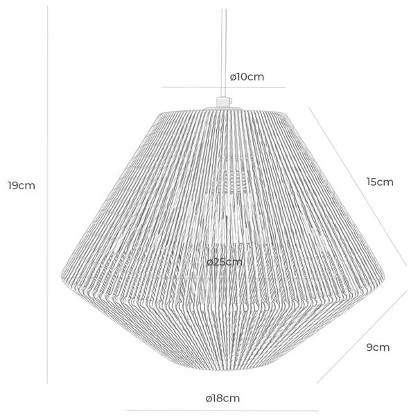MUZZA Závesná lampa LIONTIN Ø 18 cm prírodná