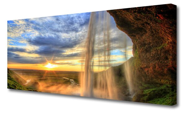 Obraz na plátne Vodopád príroda 125x50 cm