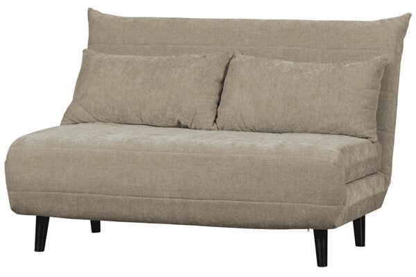 MUZZA Dvojmiestna rozkladacia pohovka MEX 122 cm chenille béžová