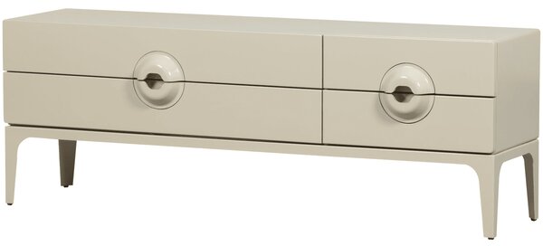 MUZZA TV stolík MEREG 160 x 57 cm biely