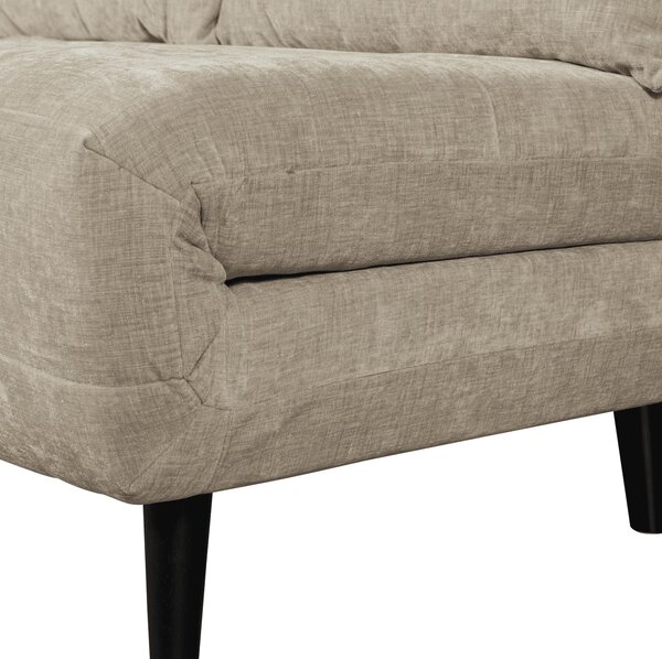 MUZZA Dvojmiestna rozkladacia pohovka MEX 122 cm chenille béžová