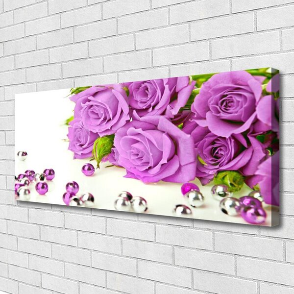 Obraz na plátne Ruže kvety 125x50 cm